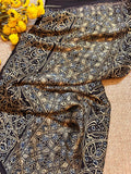 Handwoven Modal Silk Saree with Block-Printed Border